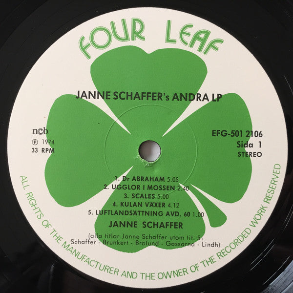 Janne Schaffer ~ Janne Schaffer's Andra LP (Vinyl) - Djungel & Jazz
