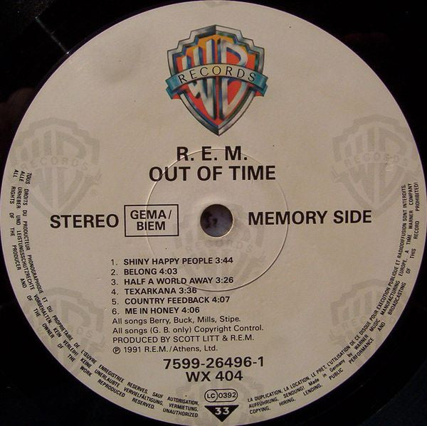 R.E.M. ~ Out Of Time (Vinyl) - Djungel & Jazz