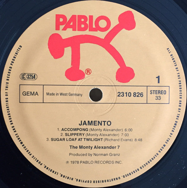 The Monty Alexander 7 ~ Jamento (Vinyl) - Djungel & Jazz