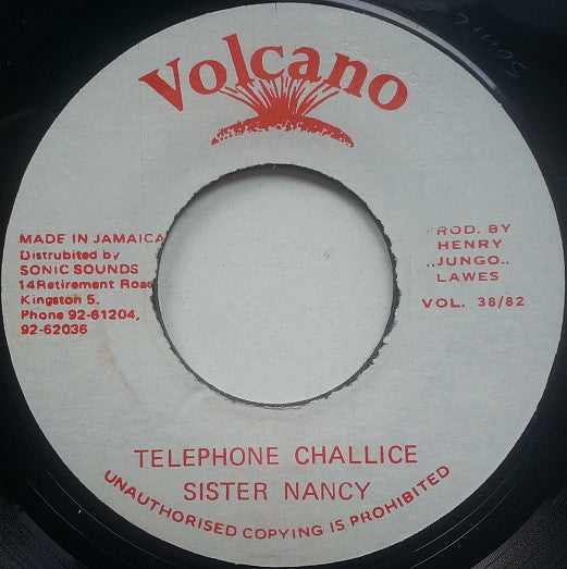 Sister Nancy : Telephone Challice (7")