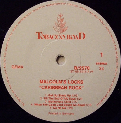 Malcolm's Locks ~ Caribbean Rock (Vinyl) - Djungel & Jazz