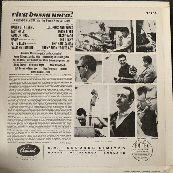 Laurindo Almeida & The Bossa Nova Allstars ~ Viva Bossa Nova! (Vinyl) - Djungel & Jazz