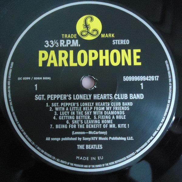 The Beatles : Sgt. Pepper's Lonely Hearts Club Band (LP, Album, RE, RM, 180)