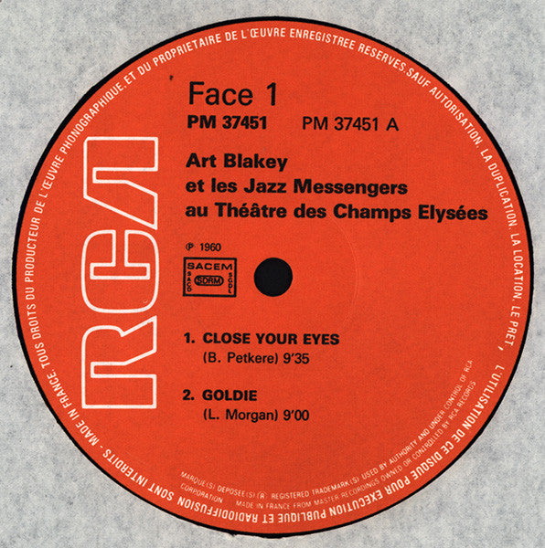 Art Blakey Et Les Jazz Messengers ~ Au Théâtre Des Champs-Élysées (Vinyl) - Djungel & Jazz