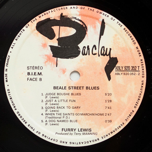 Furry Lewis ~ Beale Street Blues (Vinyl) - Djungel & Jazz