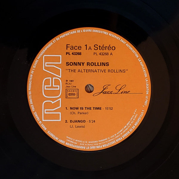 Sonny Rollins ~ The Alternative Rollins (Vinyl) - Djungel & Jazz