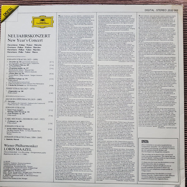 Wiener Philharmoniker - Lorin Maazel ~ Neujahrskonzert (Vinyl) - Djungel & Jazz
