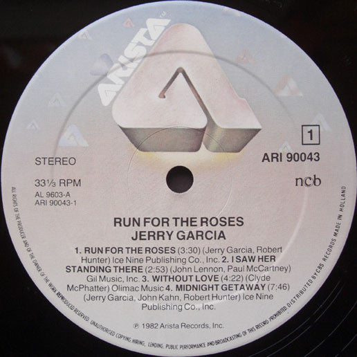 Jerry Garcia ~ Run For The Roses (Vinyl) - Djungel & Jazz
