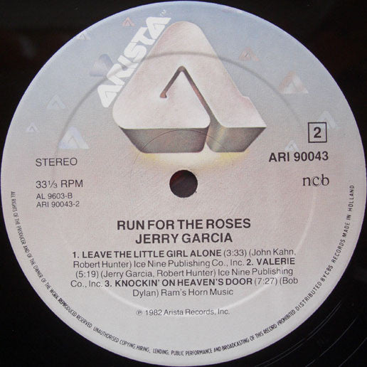 Jerry Garcia ~ Run For The Roses (Vinyl) - Djungel & Jazz