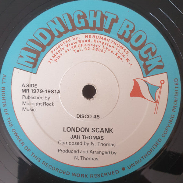 Jah Thomas & The Roots Radics : London Scank (12")