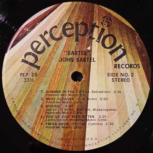 Jon Bartel : Bartel (LP, Album)