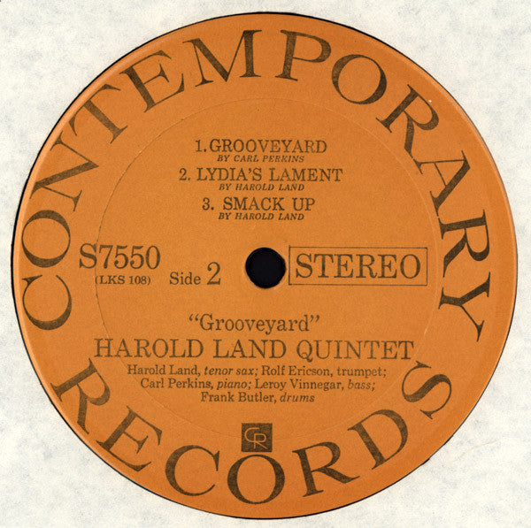 Harold Land Quintet ~ Grooveyard (Vinyl) - Djungel & Jazz