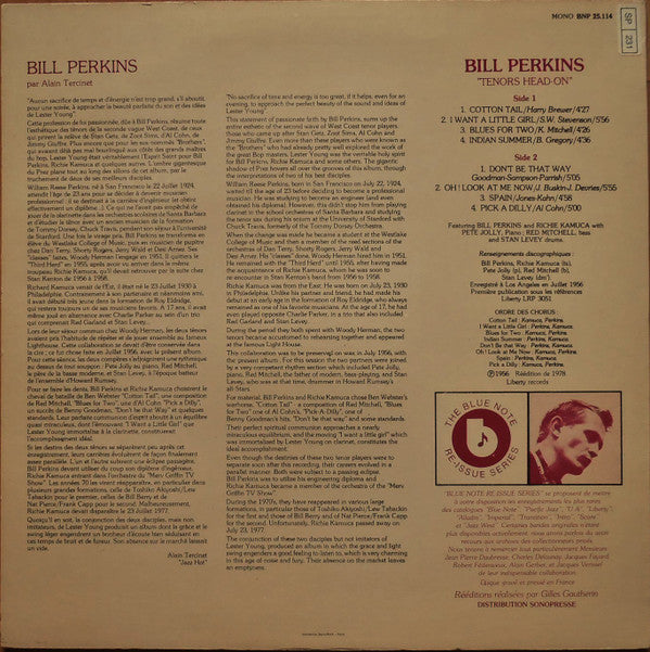 Bill Perkins ~ Tenors Head-On (Vinyl) - Djungel & Jazz