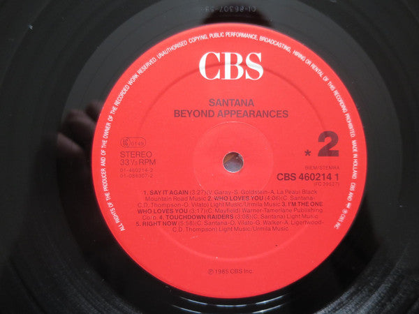 Santana ~ Beyond Appearances (Vinyl) - Djungel & Jazz