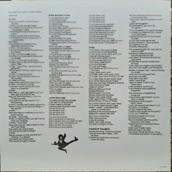 Sly & The Family Stone ~ Fresh (Vinyl) - Djungel & Jazz