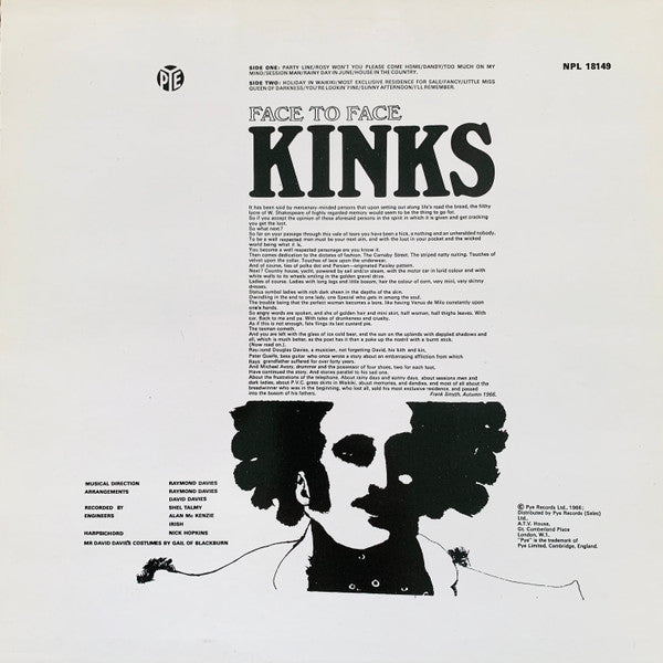 The Kinks ~ Face To Face (Vinyl) - Djungel & Jazz