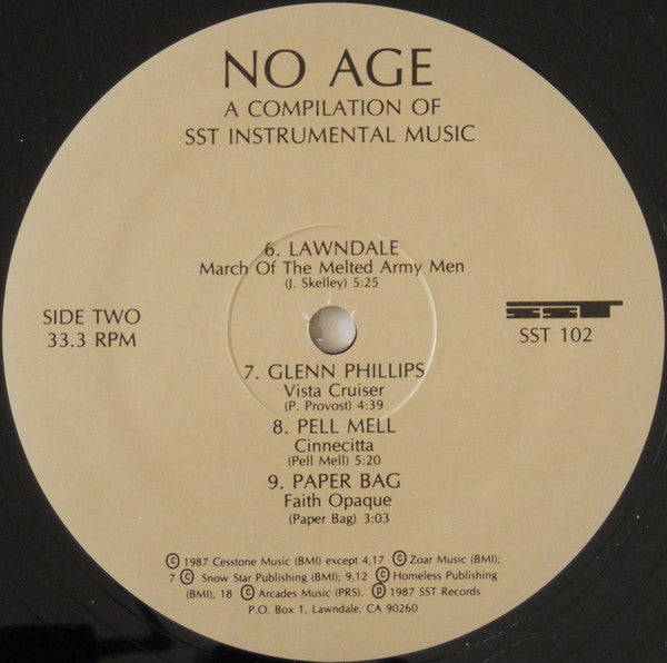 Various ~ No Age - A Compilation Of SST Instrumental Music (Vinyl) - Djungel & Jazz
