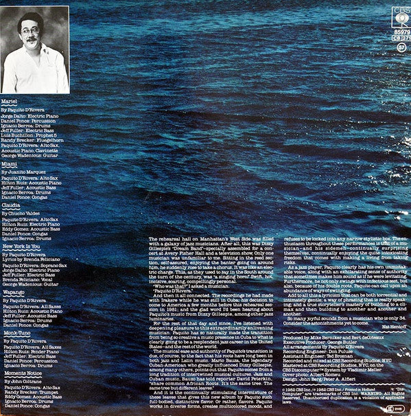 Paquito D'Rivera : Mariel (LP, Album)