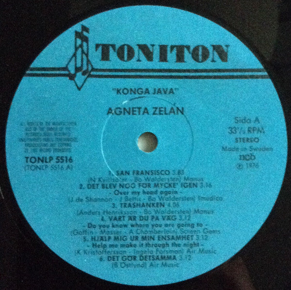 Agneta Zelán ~ Konga Java (Vinyl) - Djungel & Jazz