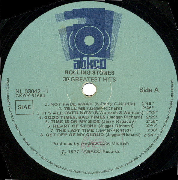Rolling Stones* : 30 Greatest Hits (2xLP, Comp)