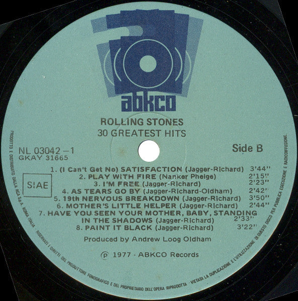 Rolling Stones ~ 30 Greatest Hits (Vinyl) - Djungel & Jazz
