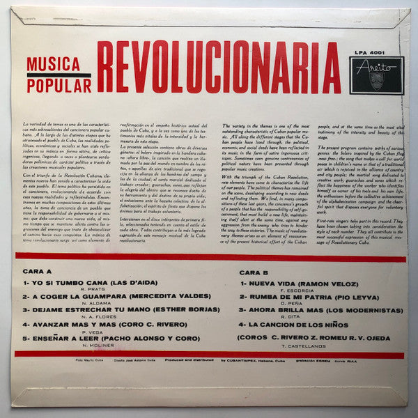 Various ~ Musica Popular Revolucionaria (Vinyl) - Djungel & Jazz