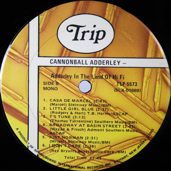 Cannonball Adderley ~ In The Land Of Hi-Fi (Vinyl) - Djungel & Jazz