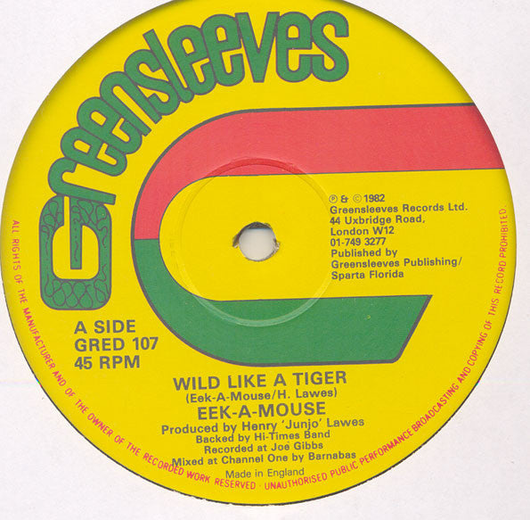 Eek-A-Mouse ~ Wild Like A Tiger (Vinyl) - Djungel & Jazz