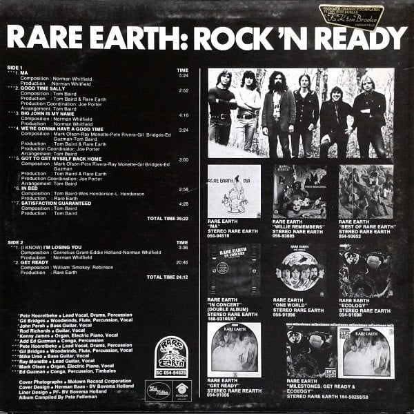 Rare Earth ~ Rock 'N Ready (Vinyl) - Djungel & Jazz