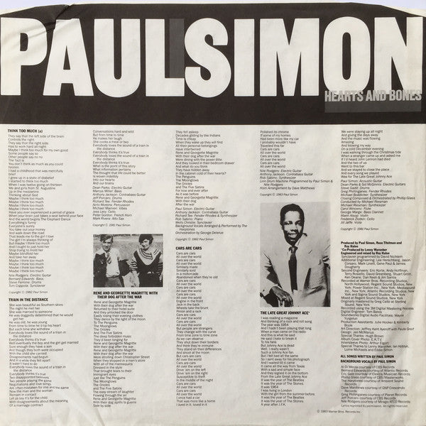 Paul Simon : Hearts And Bones (LP, Album, GEM)