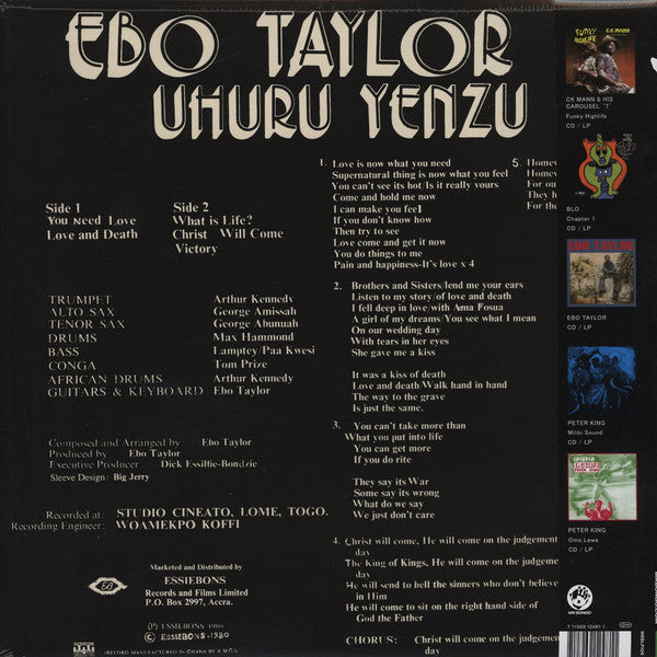 Ebo Taylor, Uhuru Yenzu ~ Conflict (Vinyl) - Djungel & Jazz