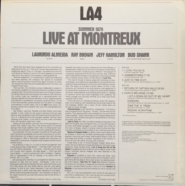 LA4 ~ Live At Montreux (Vinyl) - Djungel & Jazz