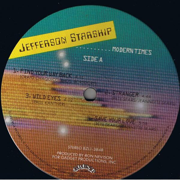 Jefferson Starship ~ Modern Times (Vinyl) - Djungel & Jazz