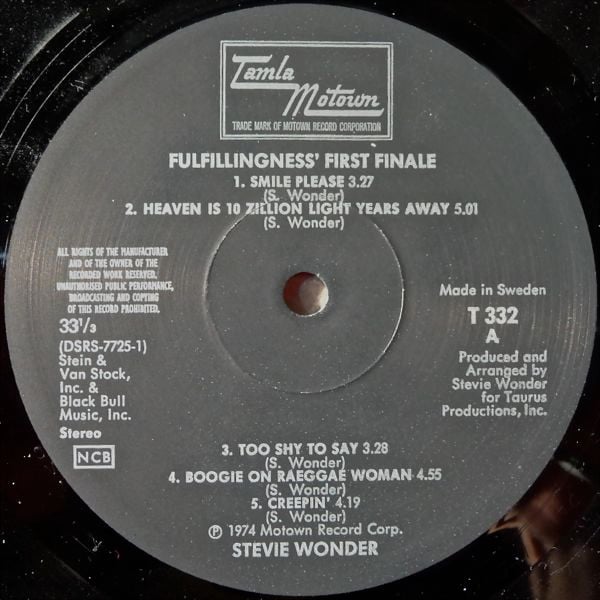 Stevie Wonder ~ Fulfillingness' First Finale (Vinyl) - Djungel & Jazz