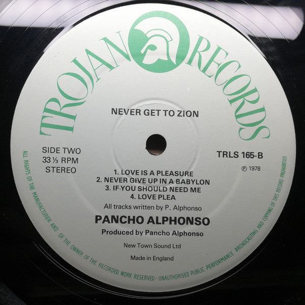 Pancho Alphonso & The Revolutionaries : Never Get To Zion (LP, Album)
