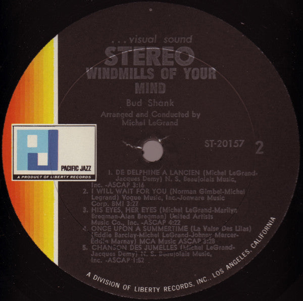 Bud Shank Plays The Music And Arrangements Of Michel LeGrand ~ Windmills Of Your Mind (Vinyl) - Djungel & Jazz