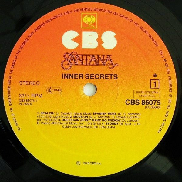 Santana ~ Inner Secrets (Vinyl) - Djungel & Jazz