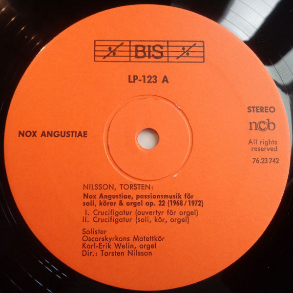 Torsten Nilsson, Karl-Erik Welin, Marianne Mellnäs, Oscars Motettkör ~ Nox Angvstiæ (Vinyl) - Djungel & Jazz