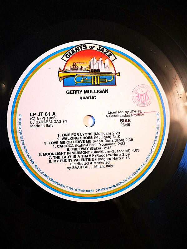 Gerry Mulligan Quartet With Chet Baker : Gerry Mulligan Quartet With Chet Baker (LP, Comp)