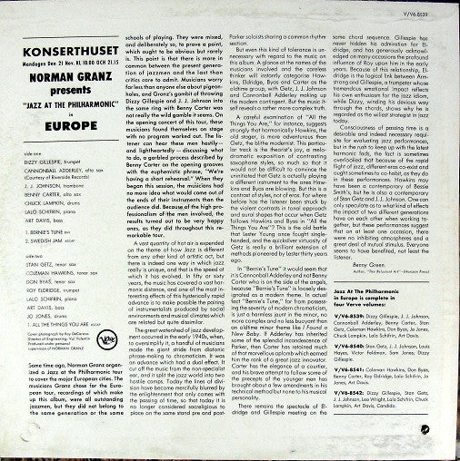 Various ~ Jazz At The Philharmonic In Europe (Vinyl) - Djungel & Jazz