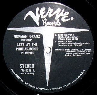 Various ~ Jazz At The Philharmonic In Europe (Vinyl) - Djungel & Jazz