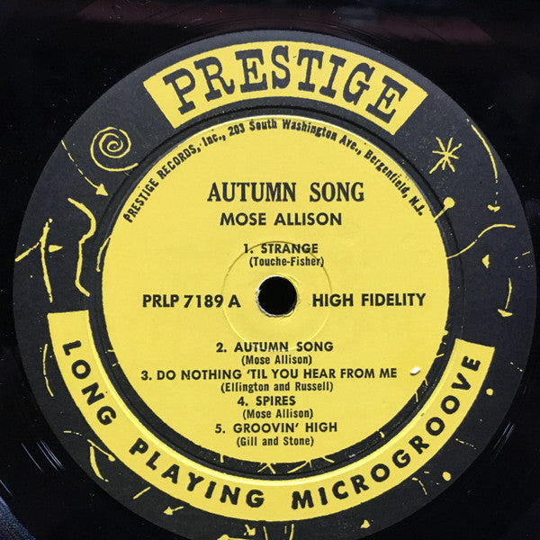 Mose Allison ~ Autumn Song (Vinyl) - Djungel & Jazz