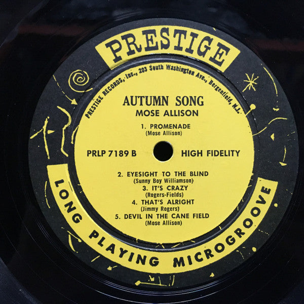 Mose Allison ~ Autumn Song (Vinyl) - Djungel & Jazz
