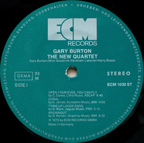 Gary Burton ~ The New Quartet (Vinyl) - Djungel & Jazz