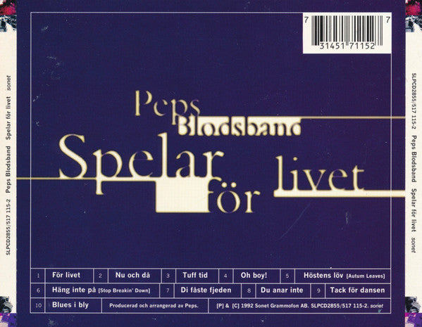 Peps Blodsband ~ Spelar För Livet (Vinyl) - Djungel & Jazz