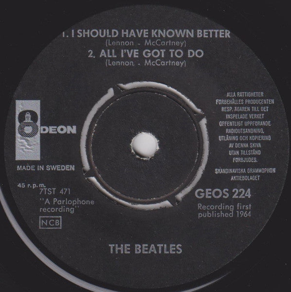 The Beatles ~ I Should Have Known Better (Vinyl) - Djungel & Jazz