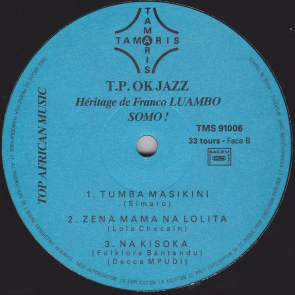 Orchestre T.P.O.K. Jazz ~ Somo ! (Vinyl) - Djungel & Jazz