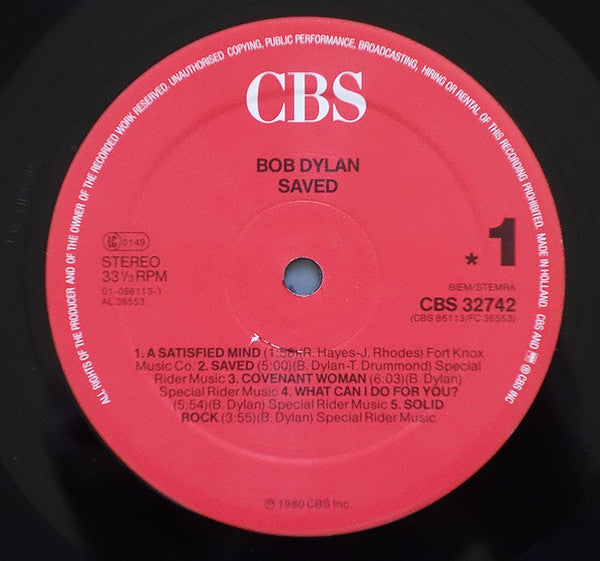 Bob Dylan ~ Saved (Vinyl) - Djungel & Jazz