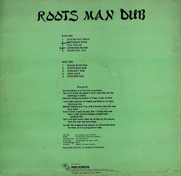 The Revolutionaries : Roots Man Dub (LP, Album)