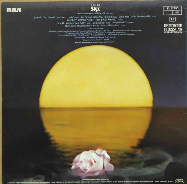 Styx ~ Best Of Styx (Vinyl) - Djungel & Jazz